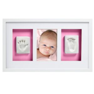 Vaegramme baby fodaftryk haandaftryk hvid deluxe pink baggrund 11513