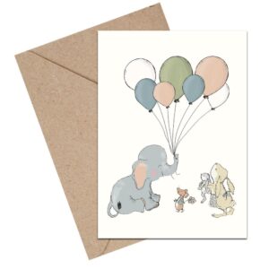 Elephant balloon a6 kort