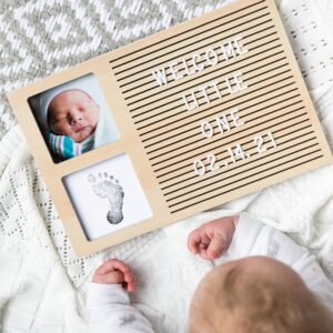 Bogstavtavle baby aftryk og billede model 6 ph87090
